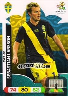 Sticker Sebastian Larsson - UEFA Euro Poland-Ukraine 2012. Adrenalyn XL n. 209 - Panini