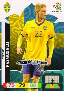 Sticker Rasmus Elm - UEFA Euro Poland-Ukraine 2012. Adrenalyn XL n. 210 - Panini