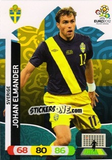 Sticker Johan Elmander - UEFA Euro Poland-Ukraine 2012. Adrenalyn XL n. 212 - Panini