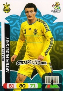 Sticker Artem Fedetskiy - UEFA Euro Poland-Ukraine 2012. Adrenalyn XL n. 217 - Panini