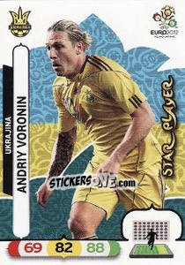 Sticker Andriy Voronin - UEFA Euro Poland-Ukraine 2012. Adrenalyn XL n. 223 - Panini