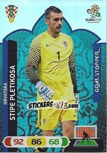 Sticker Stipe Pletikosa - UEFA Euro Poland-Ukraine 2012. Adrenalyn XL n. 232 - Panini