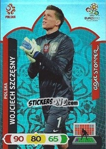 Sticker Wojciech Szczęsny - UEFA Euro Poland-Ukraine 2012. Adrenalyn XL n. 235 - Panini