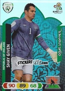 Sticker Shay Given - UEFA Euro Poland-Ukraine 2012. Adrenalyn XL n. 237 - Panini