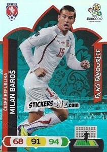 Sticker Milan Baroš - UEFA Euro Poland-Ukraine 2012. Adrenalyn XL n. 242 - Panini