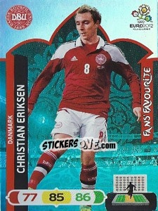 Sticker Christian Eriksen - UEFA Euro Poland-Ukraine 2012. Adrenalyn XL - Panini