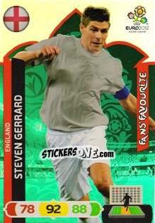 Sticker Steven Gerrard - UEFA Euro Poland-Ukraine 2012. Adrenalyn XL n. 249 - Panini