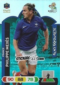 Sticker Philippe Mexès - UEFA Euro Poland-Ukraine 2012. Adrenalyn XL n. 253 - Panini