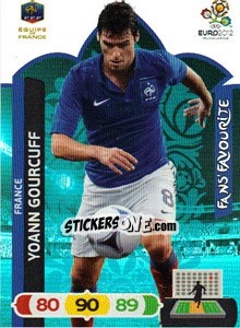 Sticker Yoann Gourcuff - UEFA Euro Poland-Ukraine 2012. Adrenalyn XL - Panini