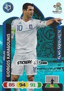 Sticker Giorgos Karagounis - UEFA Euro Poland-Ukraine 2012. Adrenalyn XL n. 255 - Panini