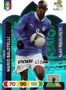 Sticker Mario Balotelli - UEFA Euro Poland-Ukraine 2012. Adrenalyn XL n. 260 - Panini
