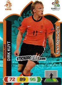 Sticker Dirk Kuyt - UEFA Euro Poland-Ukraine 2012. Adrenalyn XL n. 263 - Panini