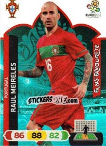 Sticker Raul Meireles - UEFA Euro Poland-Ukraine 2012. Adrenalyn XL n. 267 - Panini