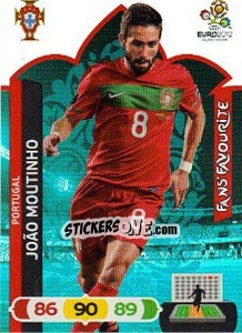 Sticker João Moutinho - UEFA Euro Poland-Ukraine 2012. Adrenalyn XL - Panini