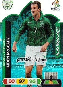 Sticker Aiden McGeady - UEFA Euro Poland-Ukraine 2012. Adrenalyn XL n. 269 - Panini
