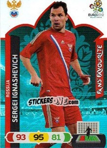 Sticker Sergei Ignashevich - UEFA Euro Poland-Ukraine 2012. Adrenalyn XL n. 271 - Panini