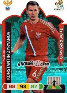 Sticker Konstantin Zyryanov - UEFA Euro Poland-Ukraine 2012. Adrenalyn XL n. 272 - Panini