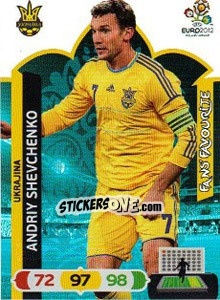 Sticker Andriy Shevchenko - UEFA Euro Poland-Ukraine 2012. Adrenalyn XL - Panini