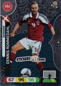 Sticker Dennis Rommedahl - UEFA Euro Poland-Ukraine 2012. Adrenalyn XL n. 277 - Panini