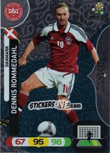 Cromo Dennis Rommedahl - UEFA Euro Poland-Ukraine 2012. Adrenalyn XL - Panini