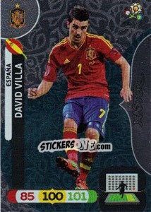 Sticker David Villa - UEFA Euro Poland-Ukraine 2012. Adrenalyn XL n. 285 - Panini