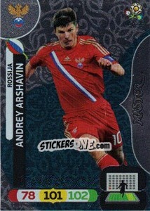 Sticker Andrey Arshavin - UEFA Euro Poland-Ukraine 2012. Adrenalyn XL - Panini