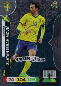 Sticker Zlatan Ibrahimovic - UEFA Euro Poland-Ukraine 2012. Adrenalyn XL n. 299 - Panini