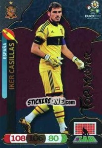 Sticker Iker Casillas - UEFA Euro Poland-Ukraine 2012. Adrenalyn XL n. 302 - Panini