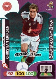Sticker Christian Eriksen - UEFA Euro Poland-Ukraine 2012. Adrenalyn XL n. 308 - Panini