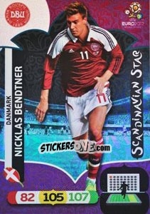 Sticker Nicklas Bendtner - UEFA Euro Poland-Ukraine 2012. Adrenalyn XL n. 309 - Panini