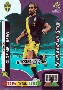 Sticker Olof Mellberg - UEFA Euro Poland-Ukraine 2012. Adrenalyn XL n. 310 - Panini