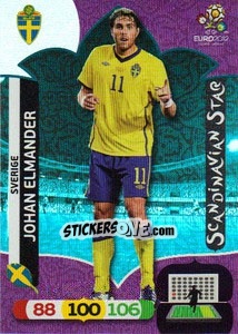 Sticker Johan Elmander - UEFA Euro Poland-Ukraine 2012. Adrenalyn XL n. 313 - Panini