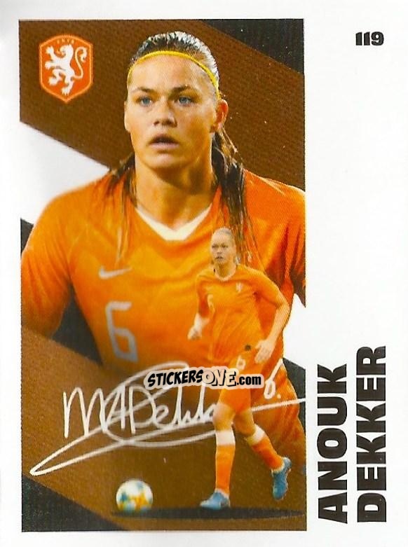 Sticker Anouk Dekker - Eredivisie Onze Voetbal helden 2021 n. 119 - Albert Heijn
