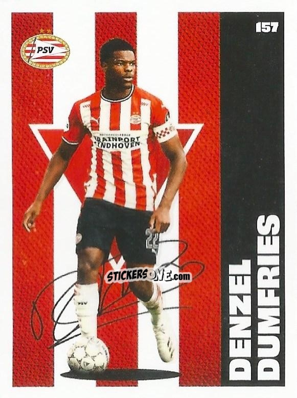 Figurina Denzel Dumfries - Eredivisie Onze Voetbal helden 2021 n. 157 - Albert Heijn
