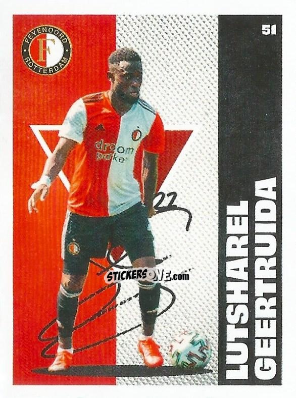Cromo Lutsharel Geertruida - Eredivisie Onze Voetbal helden 2021 n. 51 - Albert Heijn
