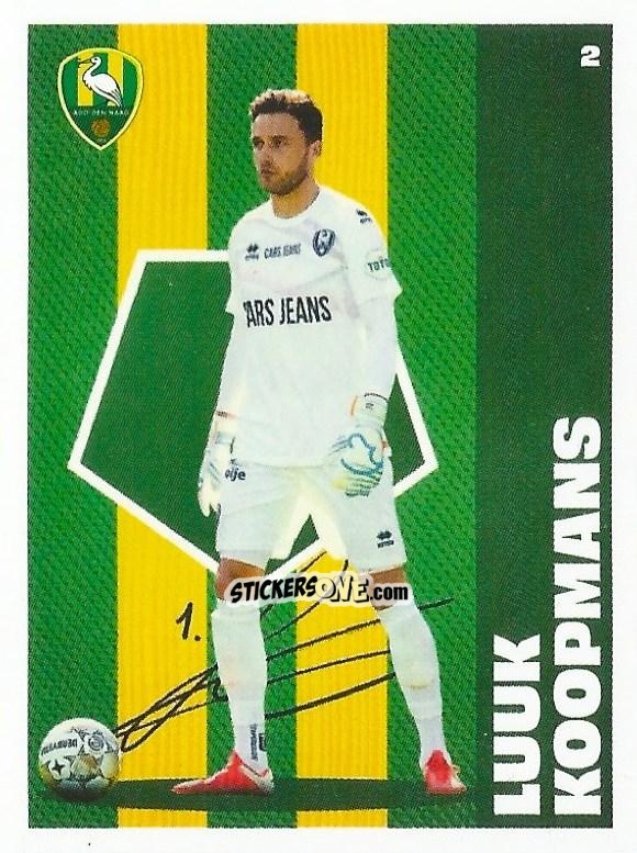 Sticker Luuk Koopmans - Eredivisie Onze Voetbal helden 2021 n. 2 - Albert Heijn

