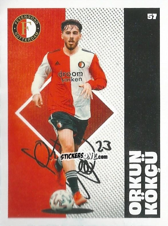 Figurina Orkun Kökcü - Eredivisie Onze Voetbal helden 2021 n. 57 - Albert Heijn
