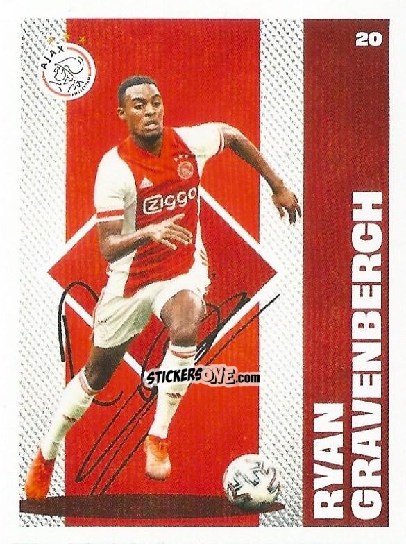 Sticker Ryan Gravenberch - Eredivisie Onze Voetbal helden 2021 n. 20 - Albert Heijn
