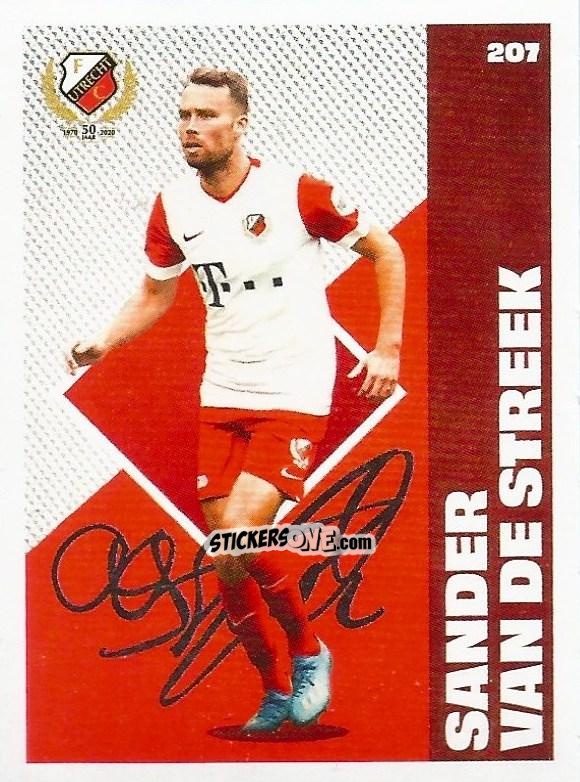 Figurina Sander van de Streek - Eredivisie Onze Voetbal helden 2021 n. 207 - Albert Heijn
