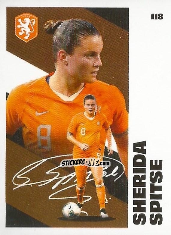 Figurina Sherida Spitse - Eredivisie Onze Voetbal helden 2021 n. 118 - Albert Heijn
