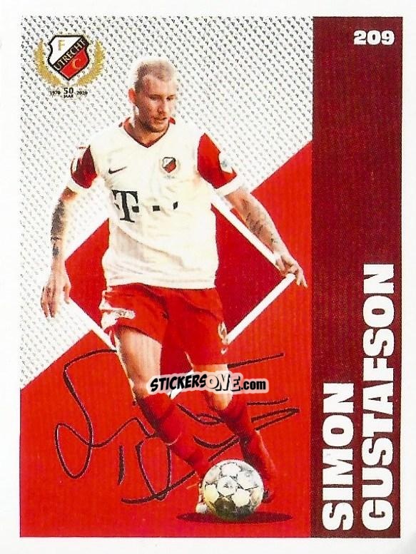 Sticker Simon Gustafson - Eredivisie Onze Voetbal helden 2021 n. 209 - Albert Heijn
