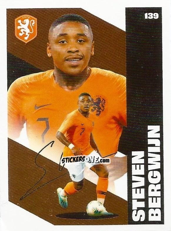 Figurina Steven Bergwijn - Eredivisie Onze Voetbal helden 2021 n. 139 - Albert Heijn
