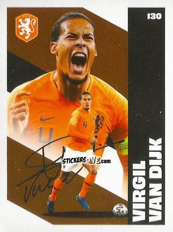Sticker Virgil van Dijk - Eredivisie Onze Voetbal helden 2021 n. 130 - Albert Heijn
