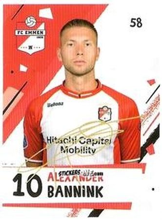 Cromo Alexander Bannink - Eredivisie Voetbal plaatjes 2019 n. 58 - Albert Heijn
