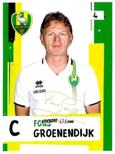 Figurina Alfons Groenendijk - Eredivisie Voetbal plaatjes 2019 n. 4 - Albert Heijn
