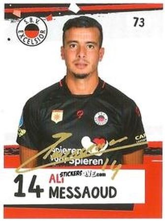 Sticker Ali Messaoud - Eredivisie Voetbal plaatjes 2019 n. 73 - Albert Heijn
