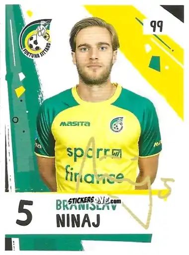 Sticker Branislav Ninaj - Eredivisie Voetbal plaatjes 2019 n. 99 - Albert Heijn
