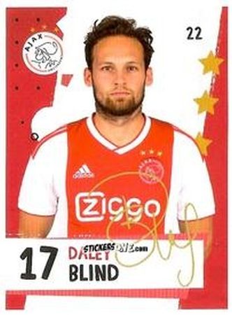 Cromo Daley Blind - Eredivisie Voetbal plaatjes 2019 n. 22 - Albert Heijn
