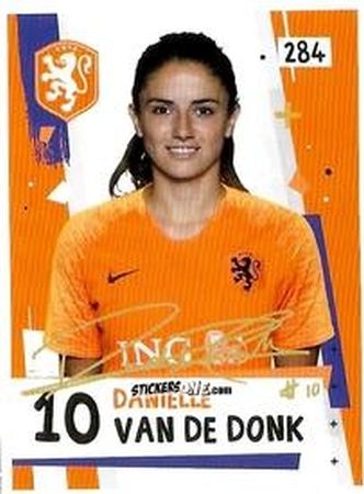 Sticker Daniëlle van de Donk - Eredivisie Voetbal plaatjes 2019 n. 284 - Albert Heijn
