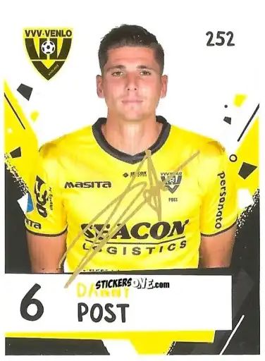 Sticker Danny Post - Eredivisie Voetbal plaatjes 2019 n. 252 - Albert Heijn
